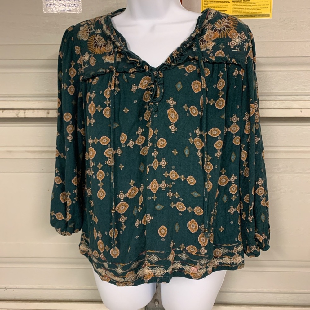 The Bohemian Green Embroidered Top!